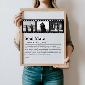 Stampa personalizzata con definizione dell'anima gemella, regalo di San Valentino, definizione dell'anima gemella, regalo di nozze per lui, regalo di definizione di coppia