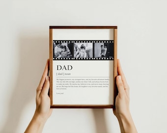 Personalized Dad Definition Photo Collage, Father's Day Gift (Instant Download)