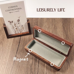 Exquisite Wooden Eyewear cases Personalized glasses cases Black Walnut Storage Box Spectacle Case Gifts from parents zdjęcie 7