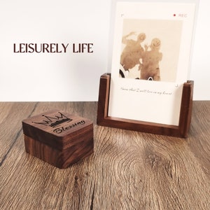 Custom Wood Ring Box - Wedding Ring Box for Ceremony - Ring Box for 3 Rings - Triple Flip Ring Box - Ring Bearer Box - Ring Box Holder