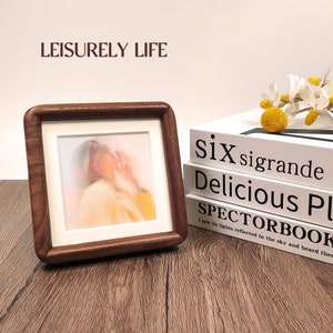 Solid wood frame - Natural walnut smooth corner wall frame - Teak frame - Hardwood frame from 6 inches to 20 inches