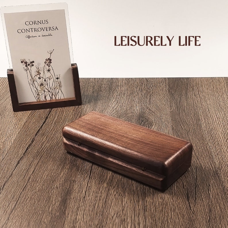 Exquisite Wooden Eyewear cases Personalized glasses cases Black Walnut Storage Box Spectacle Case Gifts from parents zdjęcie 6