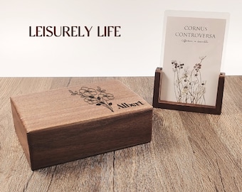 Personalized Engraved Wood Memory Box – Rustic Keepsake Gift