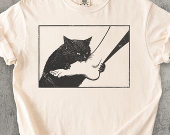 Funny Cat Graphic Tee Shirt, Cats Lover Gift, Meme Shirts, Comfort Colors, Vintage Style Tshirt, Edgy T-shirt, Gag Gifts