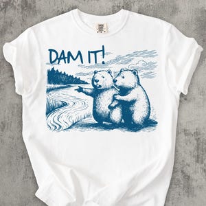 Dam It Funny Beaver Tシャツ、ヴィンテージグラフィックTシャツ、90年代レトロシャツ、アイロニックビーバーTシャツ、奇妙なシャツ、ジョークギフト、コンフォートカラーギフト