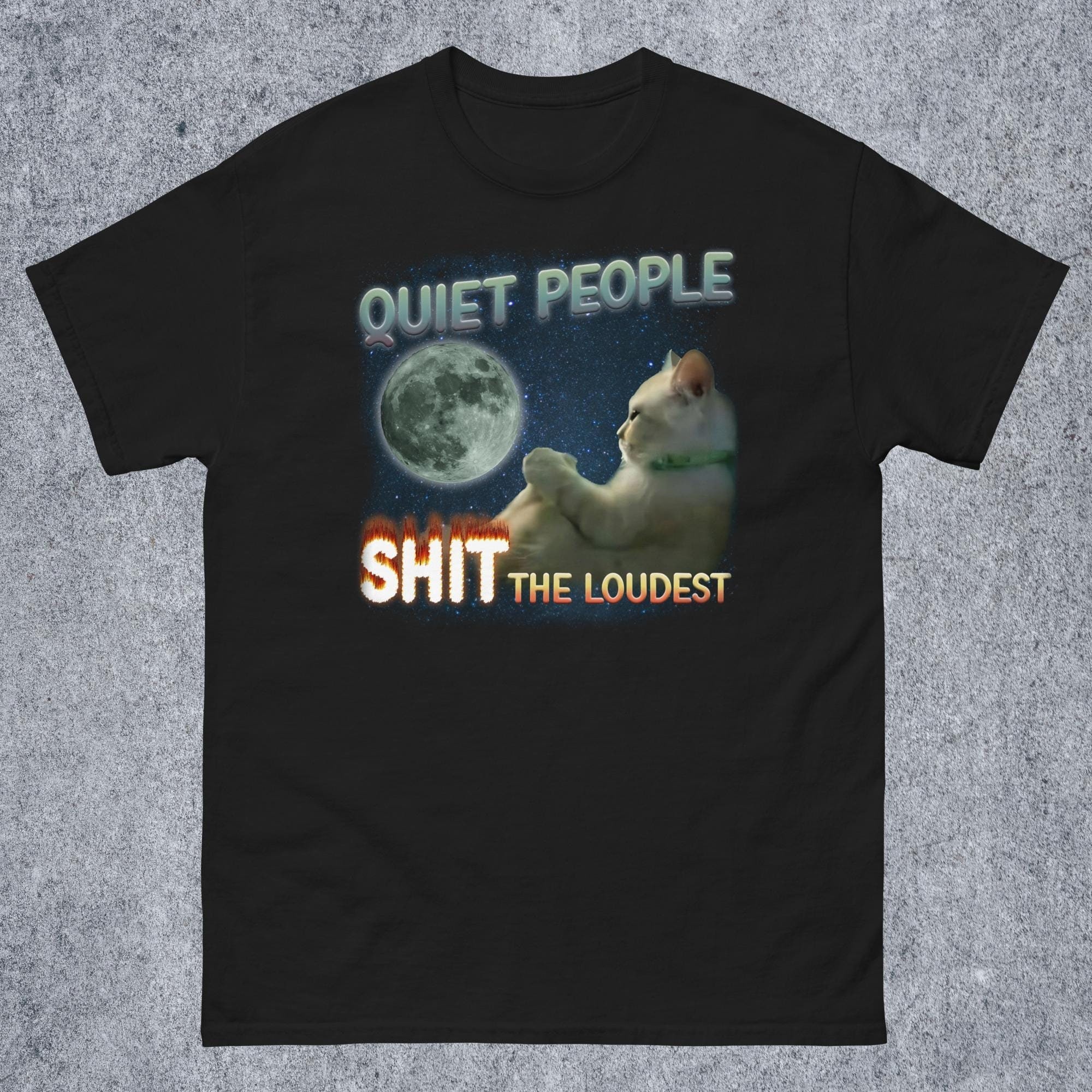 T-Shirt Uomo Divertente Gatto Selfie & Sasquatch – 100% Cotone Girocollo – T T