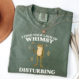 I Find Your Lack of Whimsy Disturbing Shirt, Funny Frog Shirt, Whimsical Frog Tee, Sarcastic Humor Shirt, Weird Frog Lover Gift