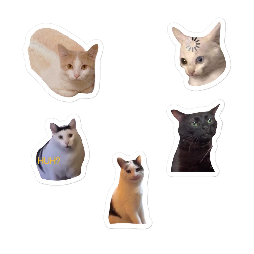 Pouting Grunge Cat Emoji - Cat Lover Gifts - Sticker