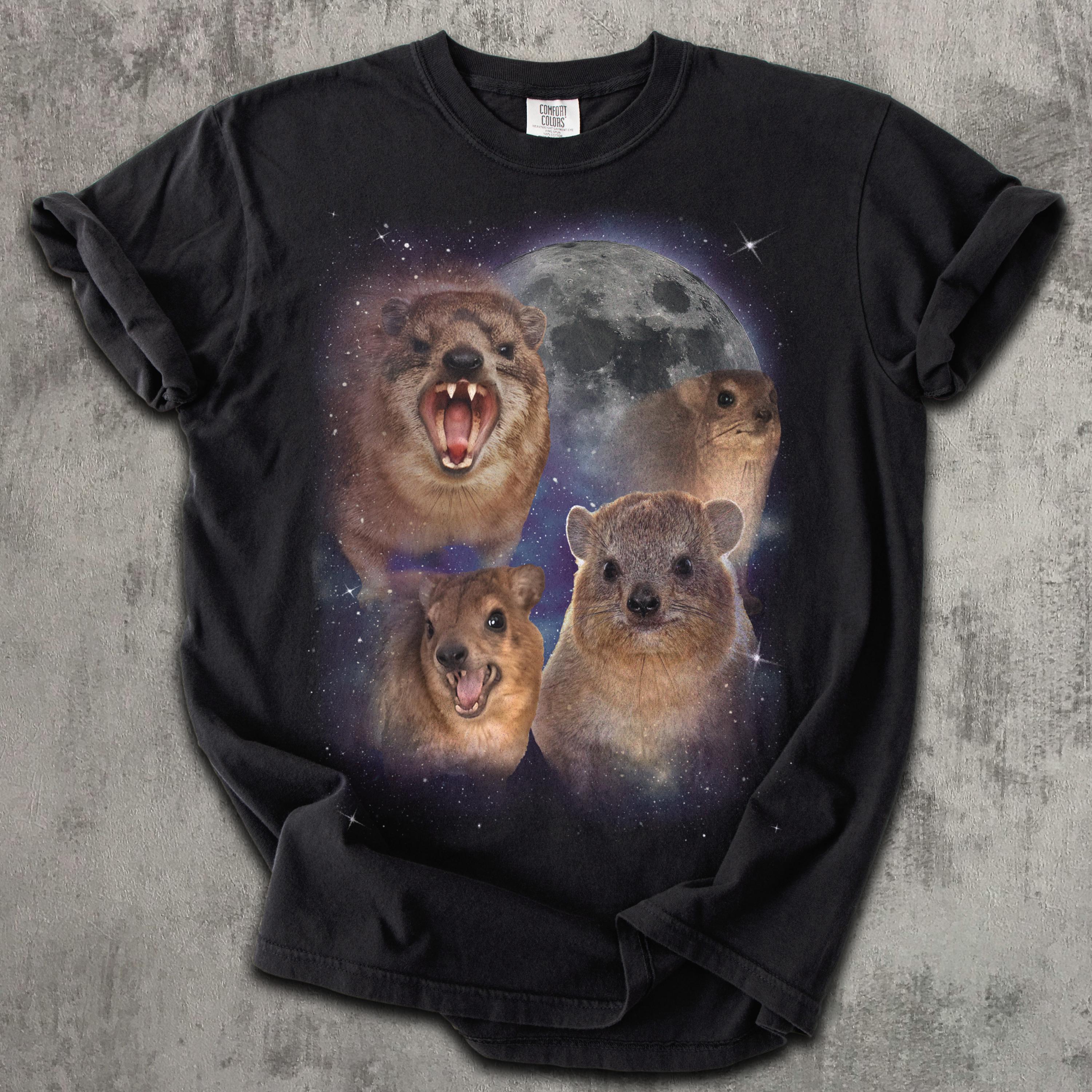 90s Retro Hyraxes Moon T-shirt, Screaming Hyrax Meme Shirt, Funny ...