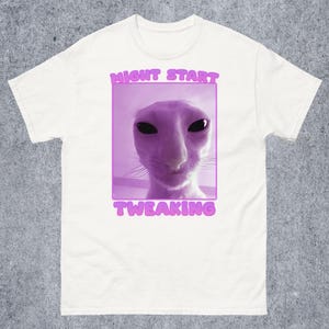 Funny Cat Meme T-shirt, Cats Dank Memes Tee, Freaky Unhinged Tshirt ...