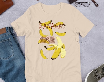 Vintage Graphic Bananas Tee Shirt, 90s Retro Banana T-shirt