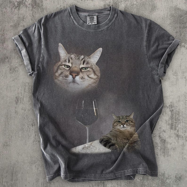 Camiseta divertida con meme de gato y vino, regalo para mujer y hombre, ropa desquiciada, camiseta de gatos graciosos, colores cómodos, camisetas inapropiadas, regalos Pepper