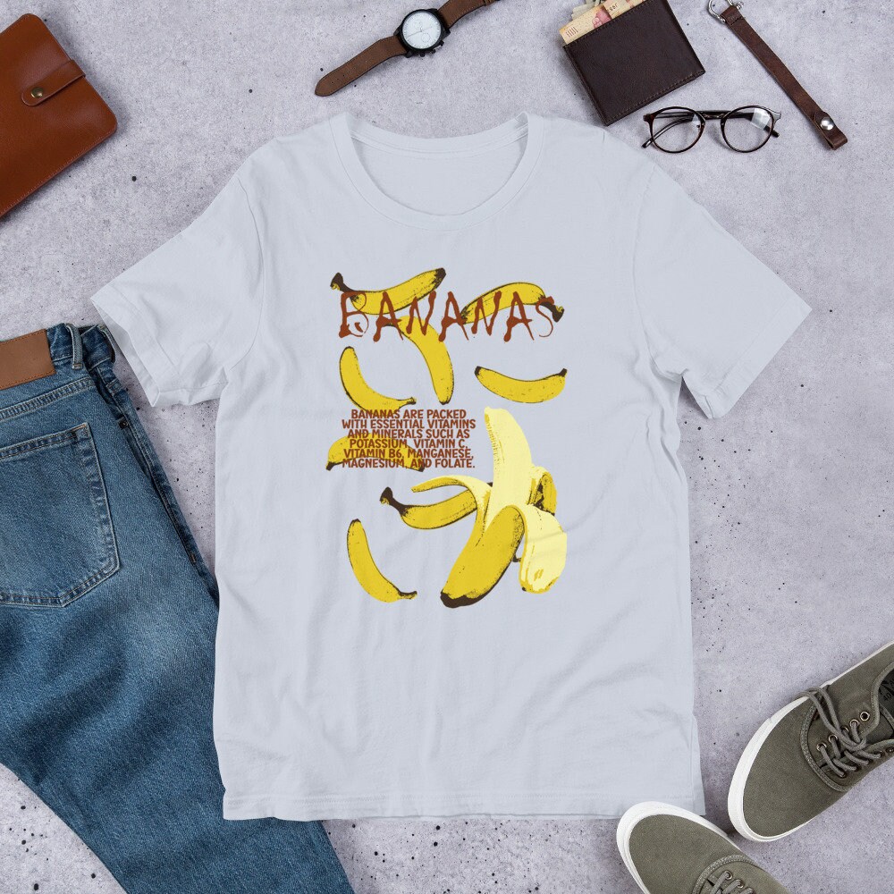 Vintage Graphic Bananas Tee Shirt, 90s Retro Banana T-shirt