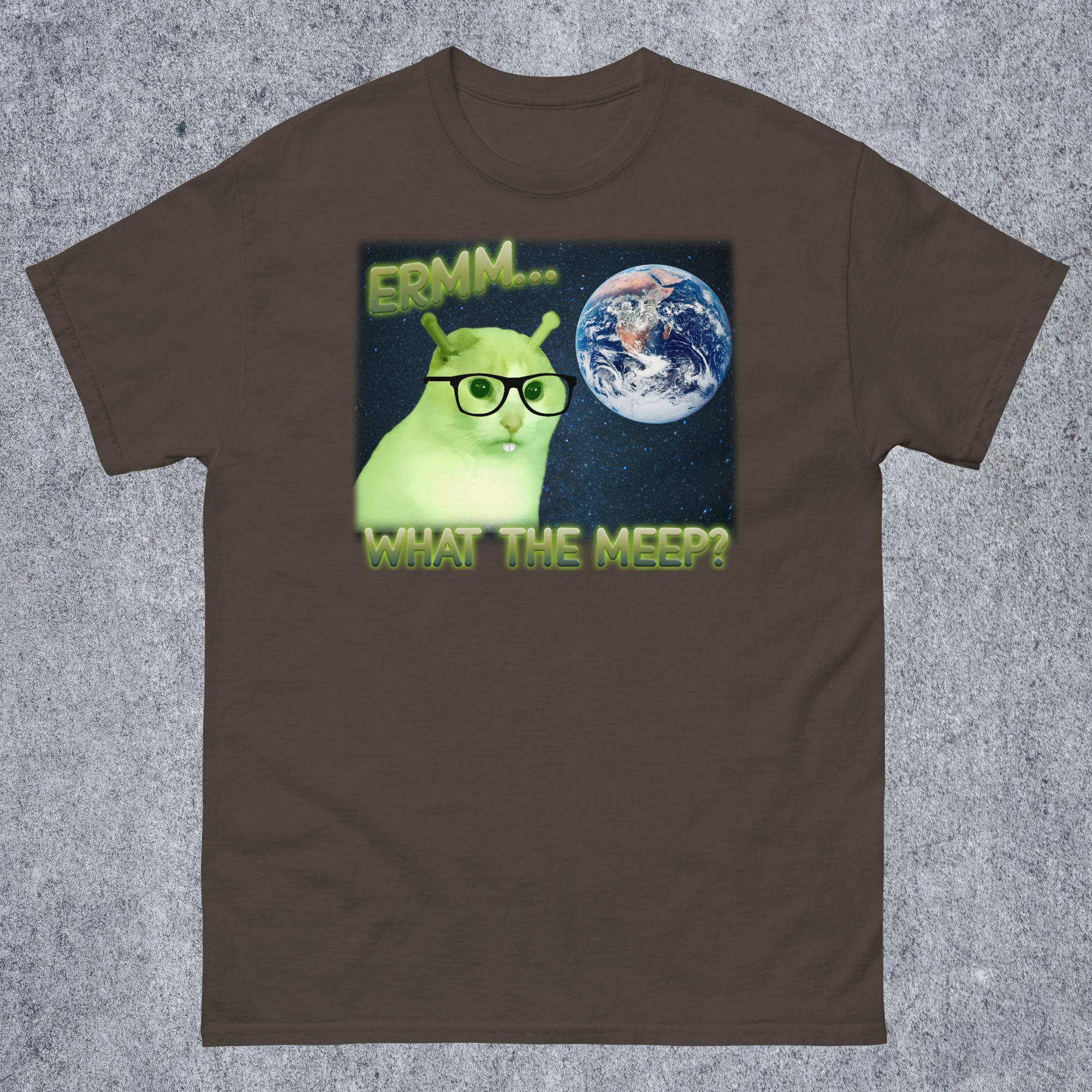 Erm What the Meep Funny Alien Cat Meme Tee Shirt Gift for Woman and Man ...