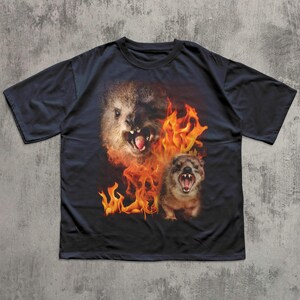 Funny Rock Hyrax Fire Meme Tee Shirt Gift for Woman and Man, Stupid Gifts, Cringe T-shirt, Ugly Shirts, Comfort Colors, Inappropriate Tees Navy
