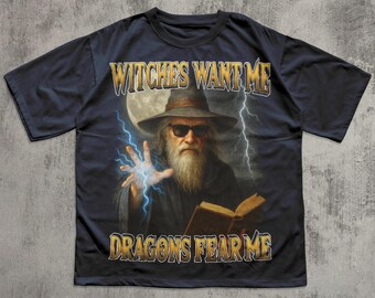 Fantasy T-Shirt: Summon a Dragon with Magical Wizard Powers