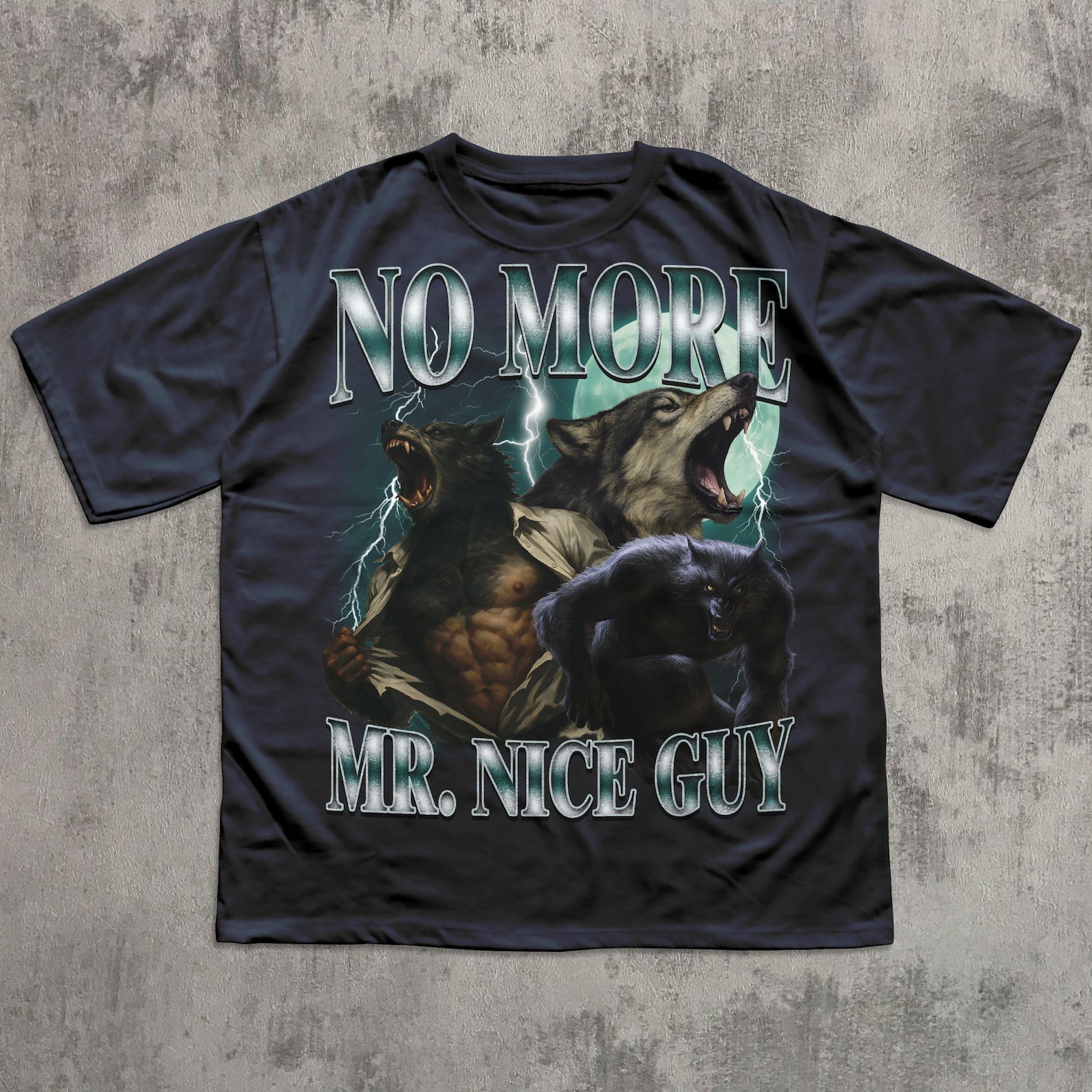 No More Mr Nice Guy Funny Alpha Werewolf T-shirt, Sigma Wolf Shirt ...