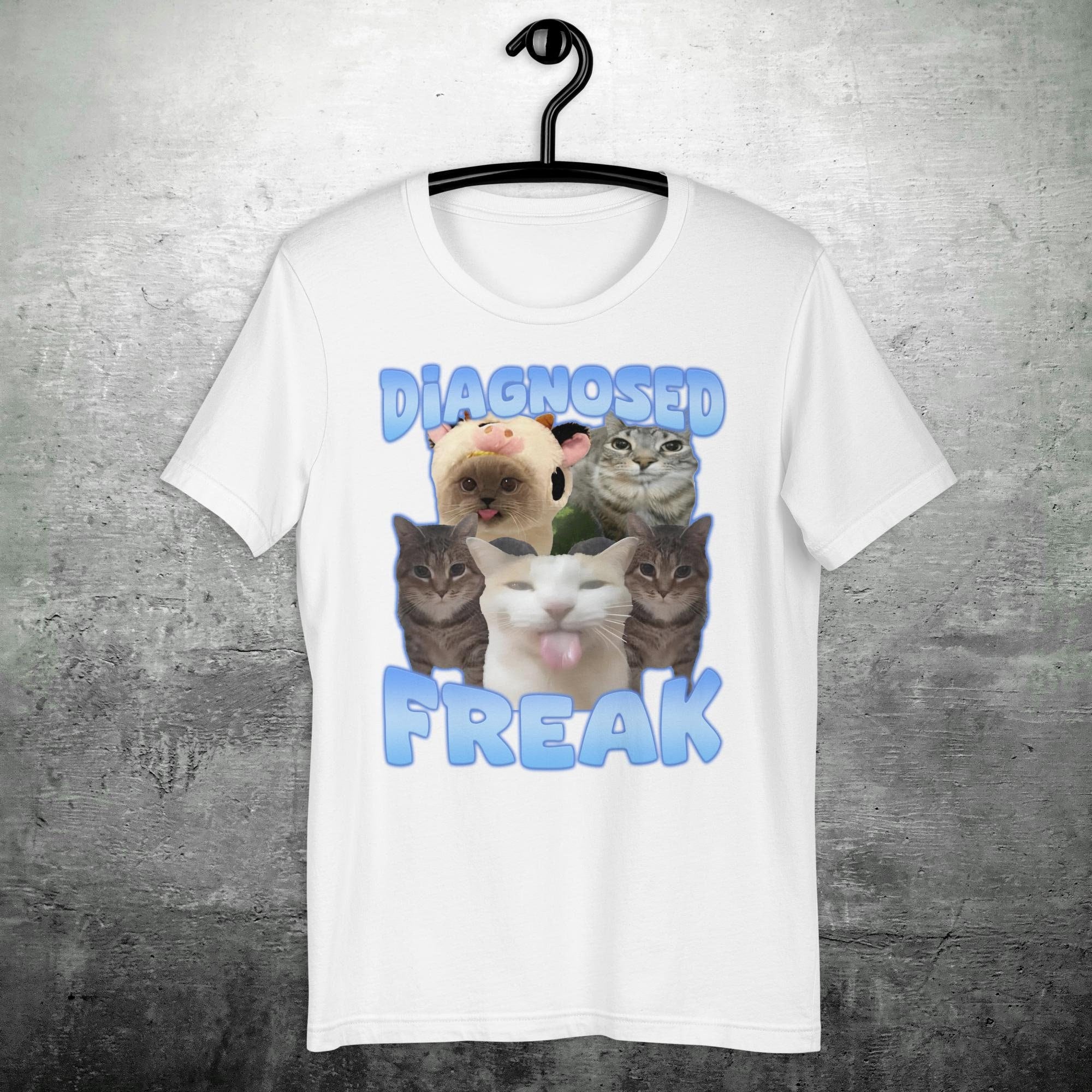 Gediagnosticeerde Freak Funny Cat Meme T-shirt, Silly Cat Memes Shirt,  Ironisch T-shirt, Goofy Ahh T-shirt, Cadeau voor vrouwen en mannen,  Watermelon Cat Tee - Etsy België, image size:2000x2000