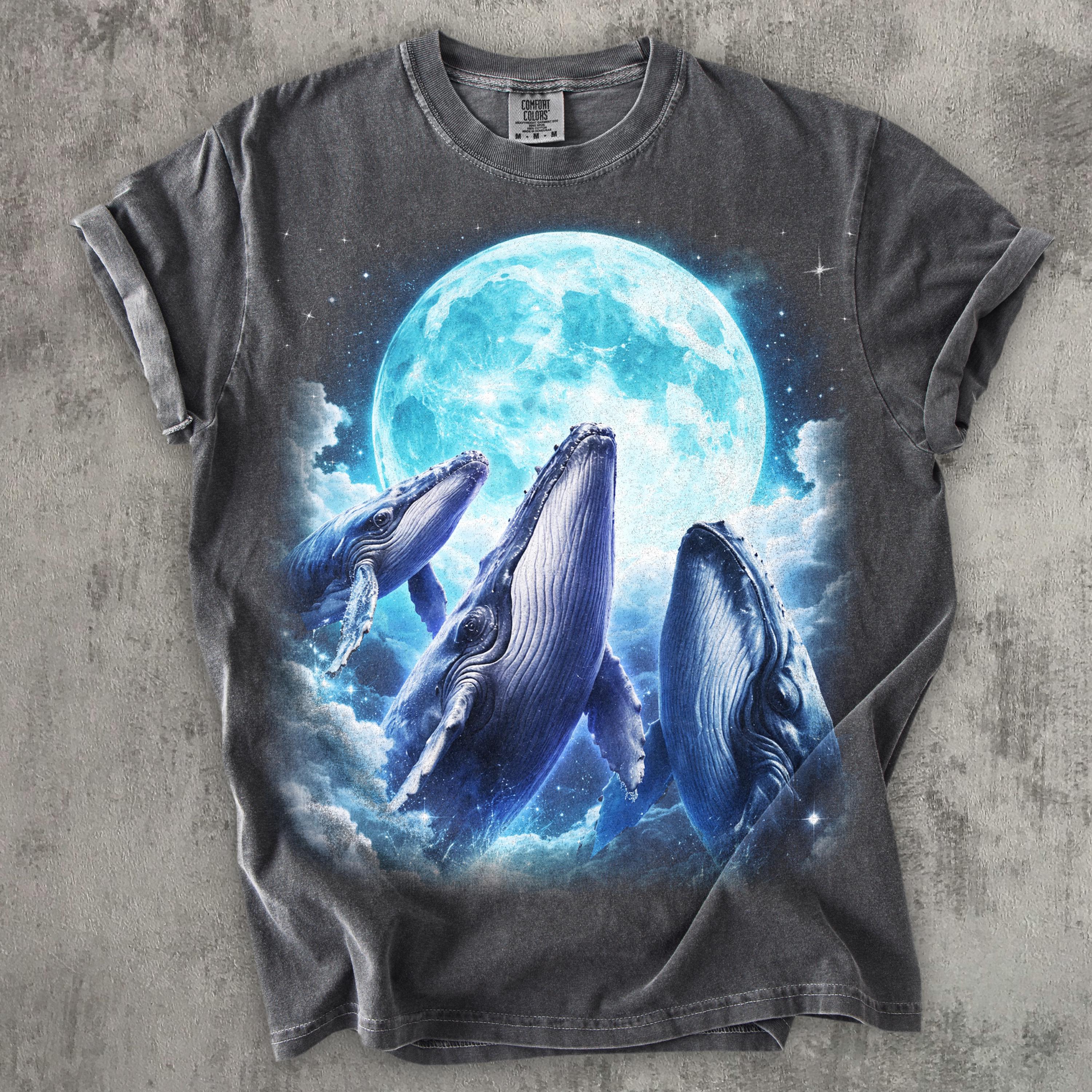 90年代のレトロなクジラのヴィンテージグラフィックTシャツ、海の動物