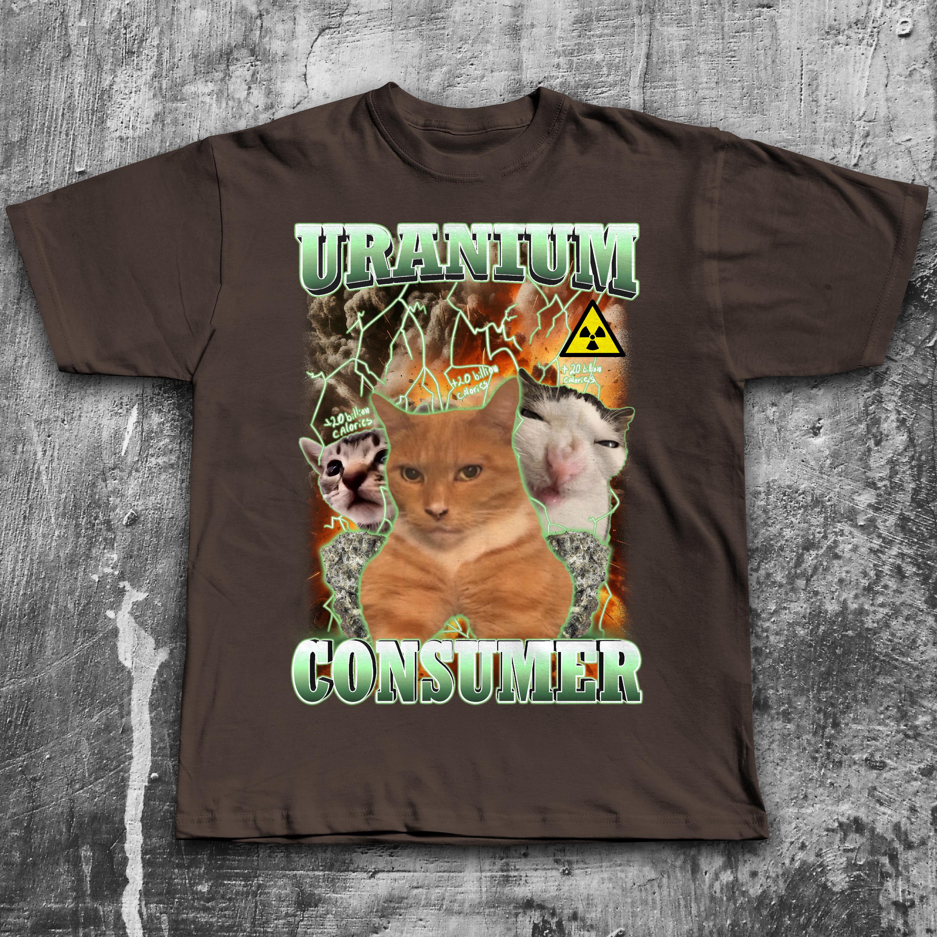★AWESOMEUS★ RIDICULOUS CAT PIGMENT TSHIRT 2COLOR DOM Novelty Funny Psychedelic Crazy Eyed Kitty Cat Let's Get
