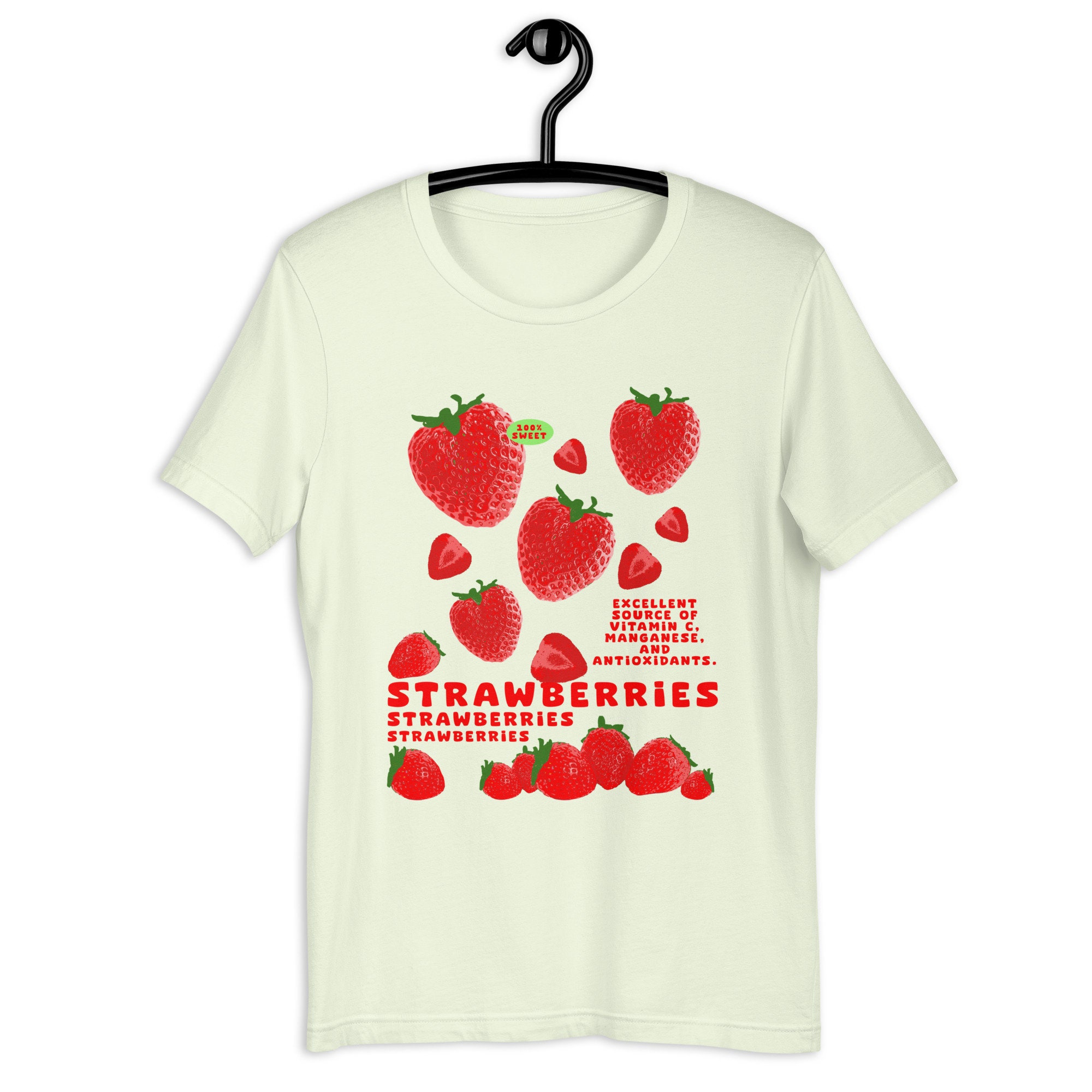 Strawberries Vintage Graphic Tee, Vegetables Shirt, Fruit