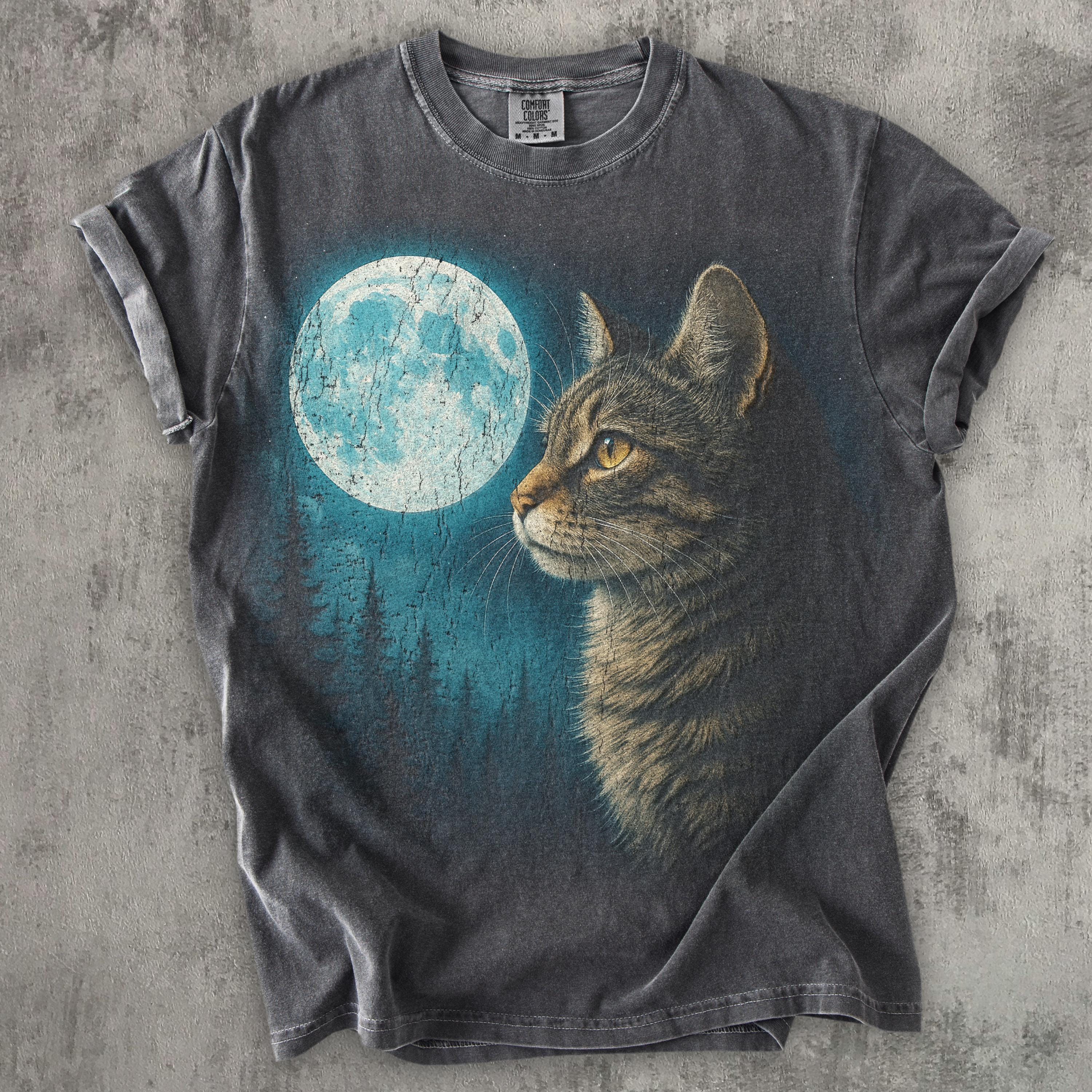 Vintage Cat 90s Graphic Tee Shirt, Cats Lover T-shirt, Y2K Nature