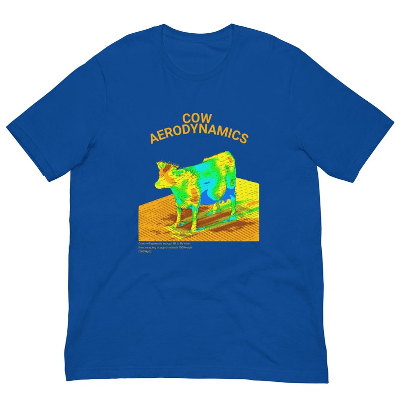 Cow Aerodynamics Shirt, Funny Meme Shirt, Funny Nerdcore Shirt, Nerdy Clothes, Physics Lover Gift, Physics Nerd Shirt, Meme Tshirt, Gift