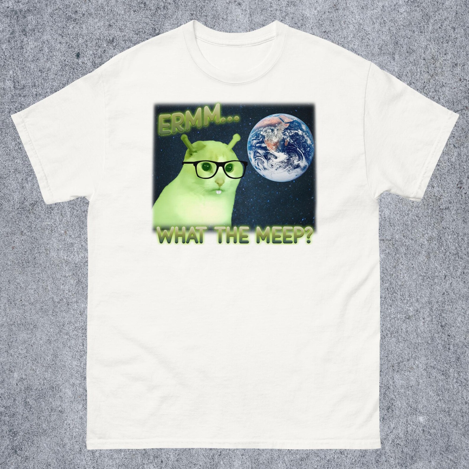 Erm What the Meep Funny Alien Cat Meme Tee Shirt Gift for Woman and Man ...