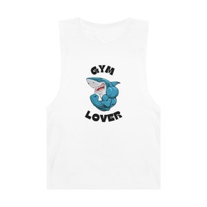 Unisex Barnard Tank , shark gym lover