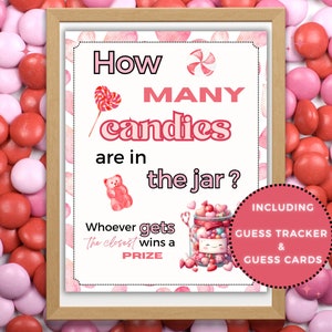Guess How many Candies are in the Jar, How Many Candies are in the Jar Game, Guessing Game for Party Events, Office, Classroom Games