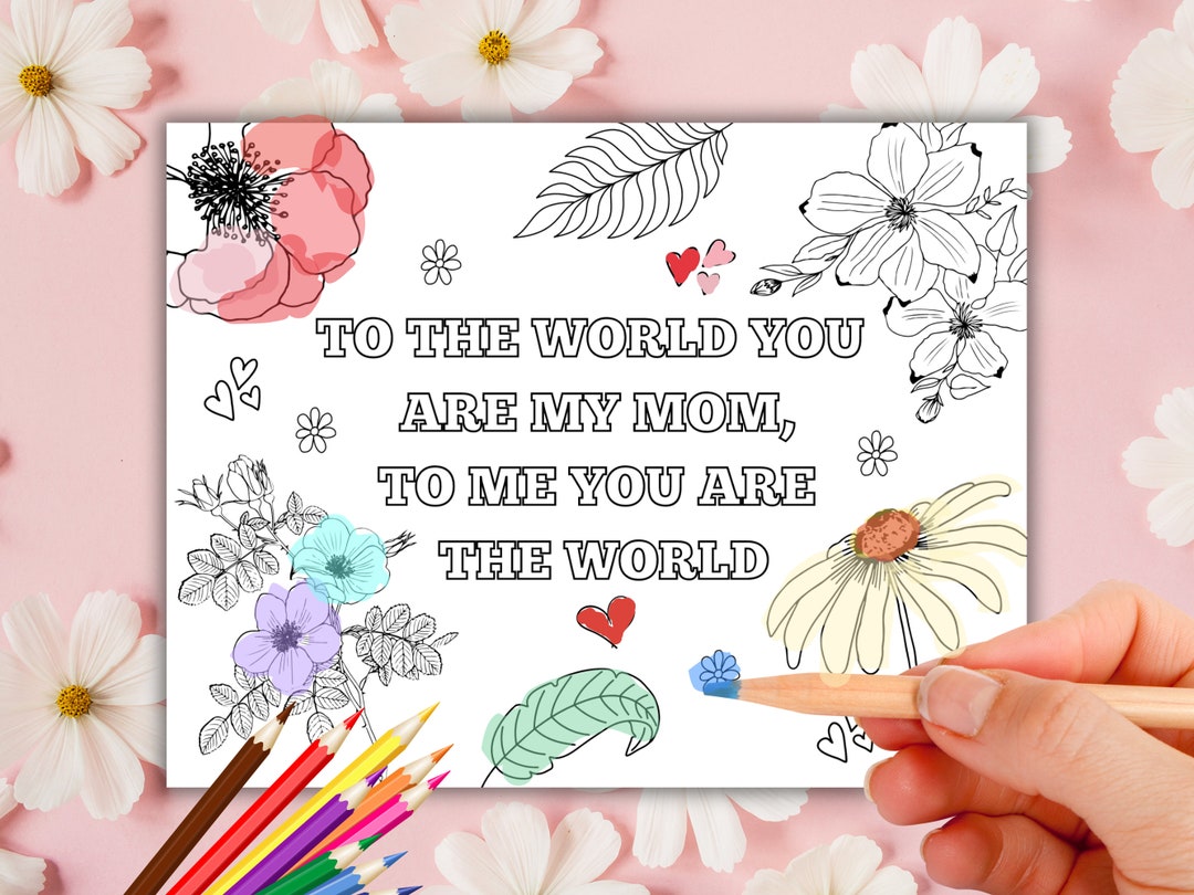 Mothers Day Printable Activity, Coloring Page for Kids, Mother's Day ...