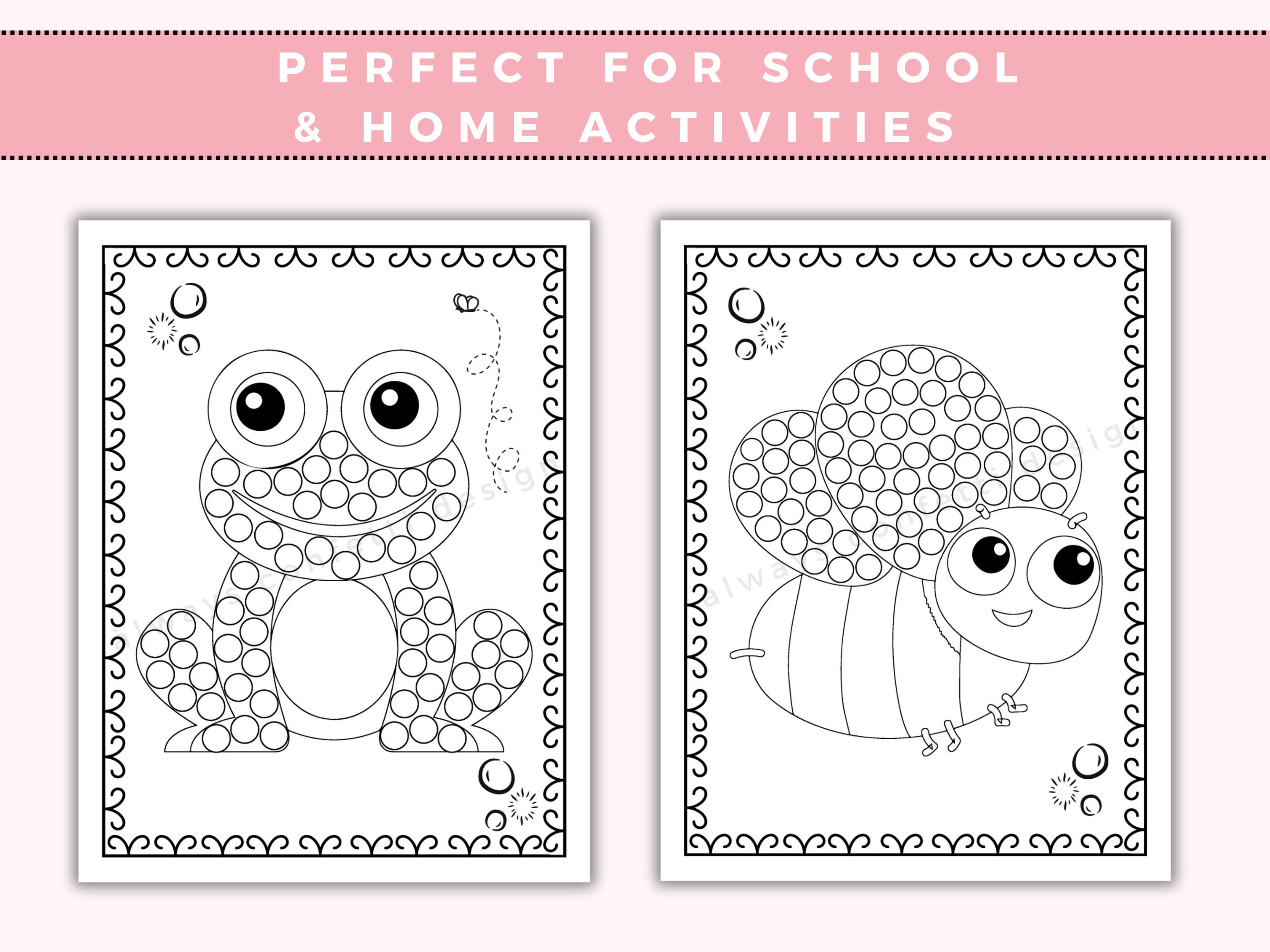 Spring Dot Marker Pages, Do A Dot Marker Coloring Preschool and Daycare ...