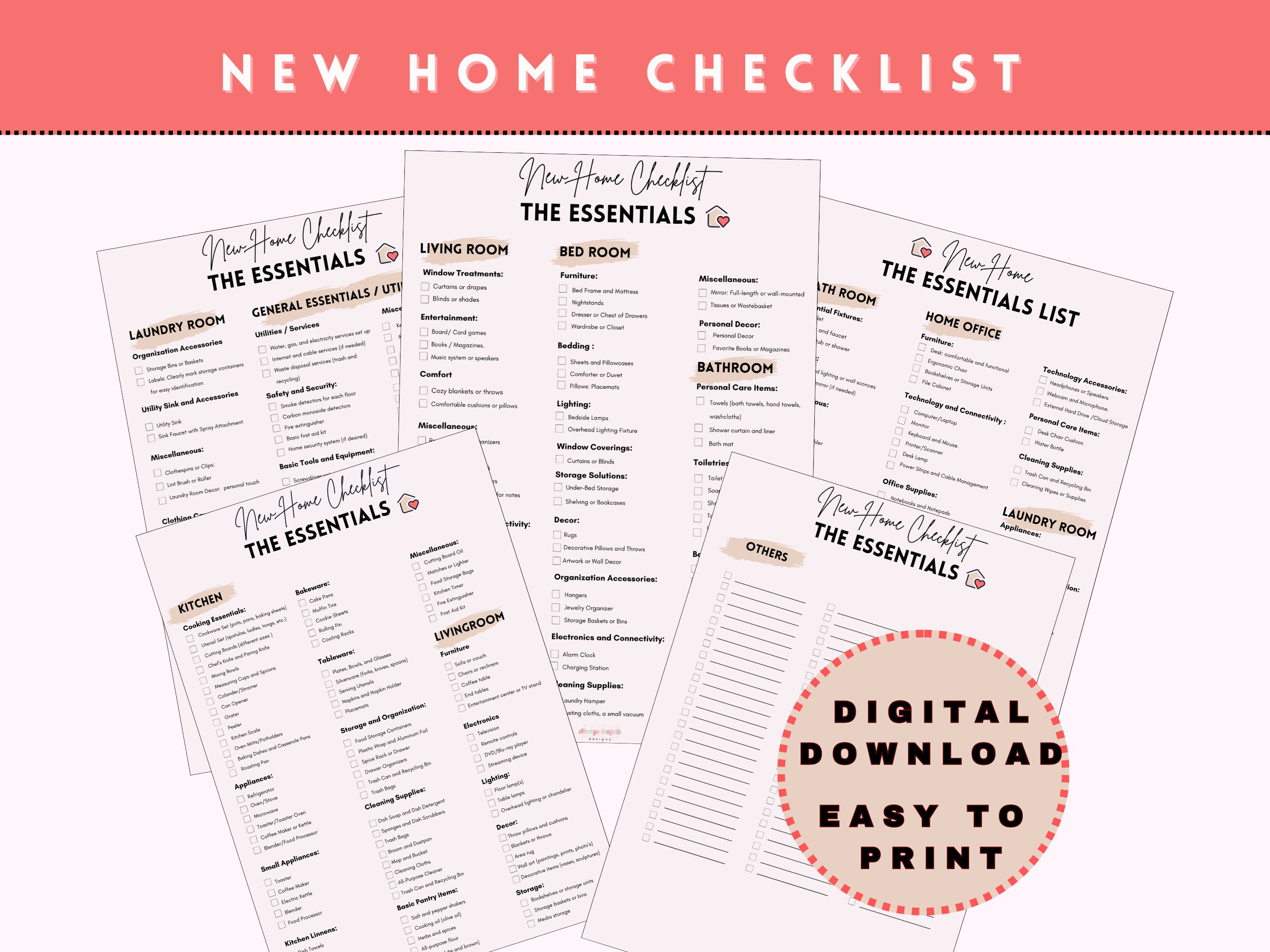 New Home Furniture Checklist: New Home by D.Damilan, Robert