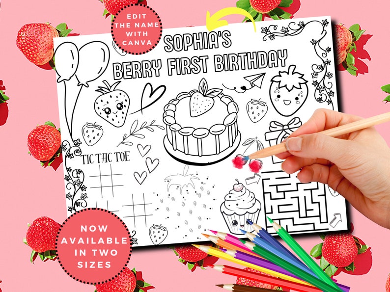 Berry first colouring in sheets