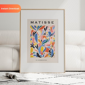 Henri Matisse / Arte abstracto / Pintura moderna / Impresión de arte abstracto / Impresión de carteles coloridos / Arte de pared imprimible / Descarga digital /Fauvismo