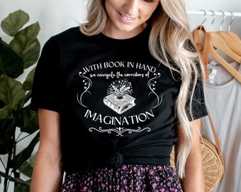 Bookish Shirt Woman Dark Academia Dark Cottagecore Goblincore TShirt Librarian Clothing Reading T Shirt Book Bella Canvas 3001 Literary Girl