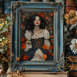 Snow White Poster Whimsigoth Fairy Tale Style Painting Print Dark Academia Cottagecore Art For Reader Wallart Book Lover Gift Witchy Gift