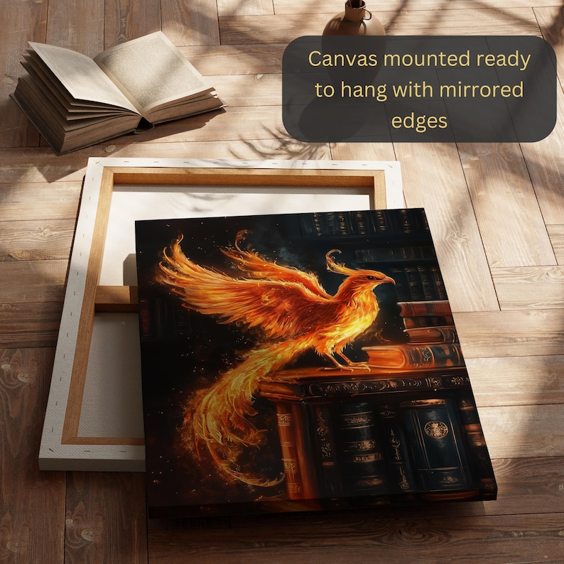 Mystical phoenix fantasy wall decor