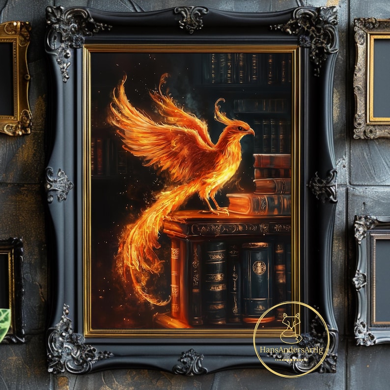 Magic phoenix wall art print