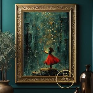 Poster Libro Arte Biblioteca Arte murale Poster per lettore Dark Cottagecore Regalo libresco per amante dei libri Soggiorno Dark Academia Decor