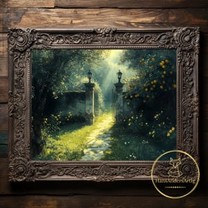 Vecchio poster da giardino per gli amanti del giardino Decorazione da parete della natura Regalo per giardiniere Arte da parete Stampa in stile vintage Illustrazione Cottagecore Dark Academia
