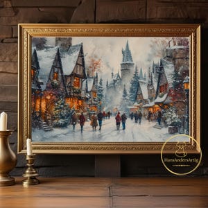Magic School Poster Dark Academia Fantasy Fan Art Dark Cottagecore Vintage Style Print  Bookish Art Print Gift For Reader Wizards Wall Decor