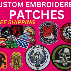 High Quality Custom Printed Iron or Sew on Patch Service, Iron on Patches  Made With Your Images, Many Shapes & Sizes, Large and Small 