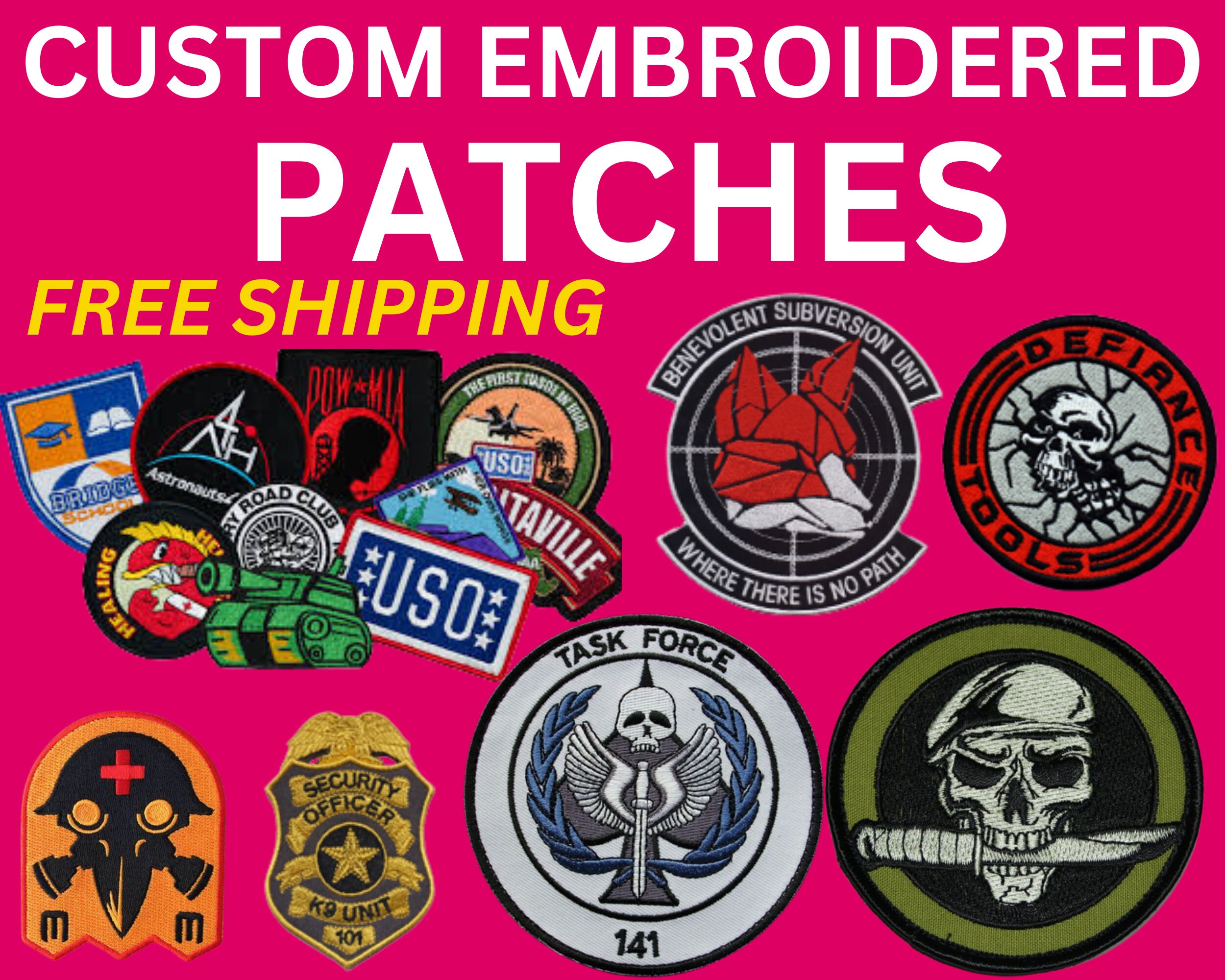 Custom Morale Patches, No MOQ, Free shipping