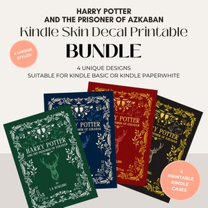 Prisoner of Azkaban ALL House Colors Kindle Skin Decal Case Insert BUNDLE | Digital Download PNG