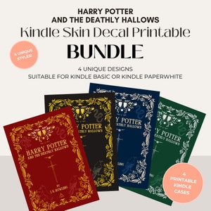 Deathly Hallows ALLE huiskleuren Kindle Skin Decal Case Insert BUNDEL | Digitale download PNG