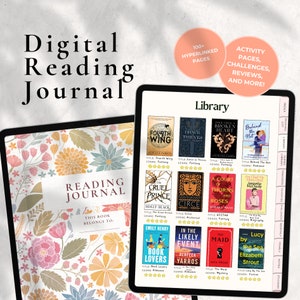 Digital Reading Journal, Digital Reading Planner, Reading Digital Planner, Goodnotes, Reading Tracker, Book Review, Reading Planner for iPad