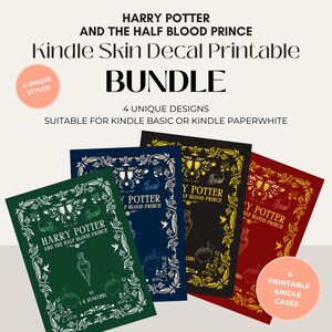 Half Blood Prince ALL  House Colors Kindle Skin Decal Case Insert BUNDLE | Digital Download PNG