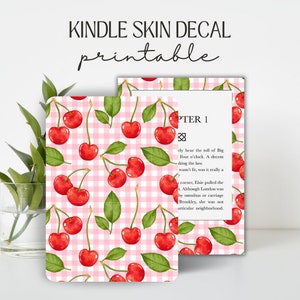 Kindle Skin Decal Case Insert Coquette Cherry Design | DIGITAL DOWNLOAD PNG