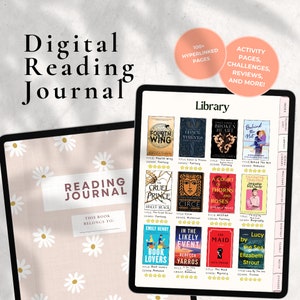 Digital Reading Journal, Digital Reading Planner, Reading Digital Planner, Goodnotes, Reading Tracker, Book Review, Reading Planner for iPad